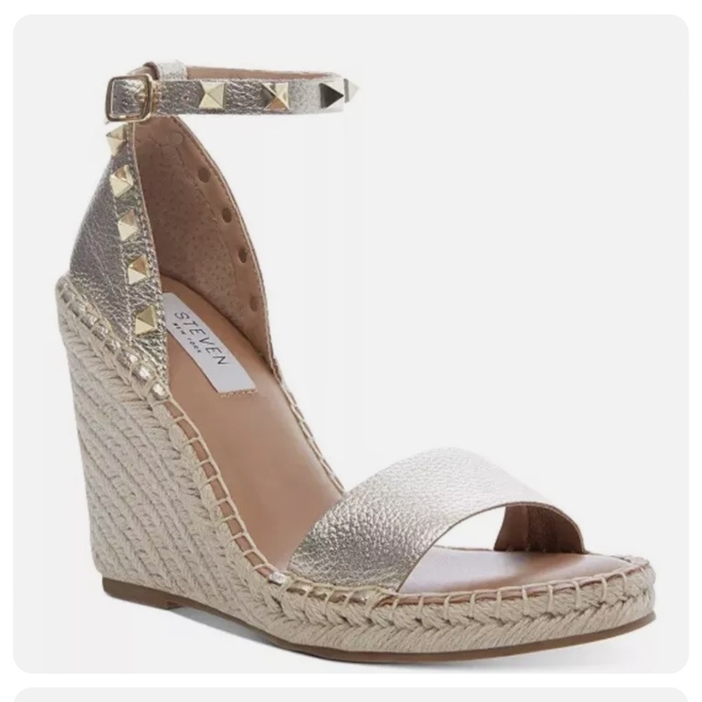 Steve Madden Gold Wedge Sandals